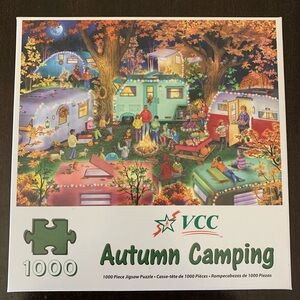 CHANEL Autumn Camping Jigsaw Puzzle - Teal, Red, Pink 1000 pc